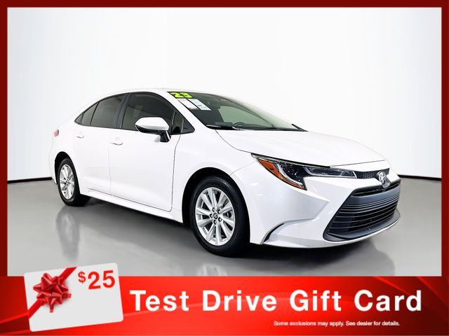 Pearl 2023 Toyota Corolla LE FWD Sedan Front-Wheel Drive Continuously Variable Transmission