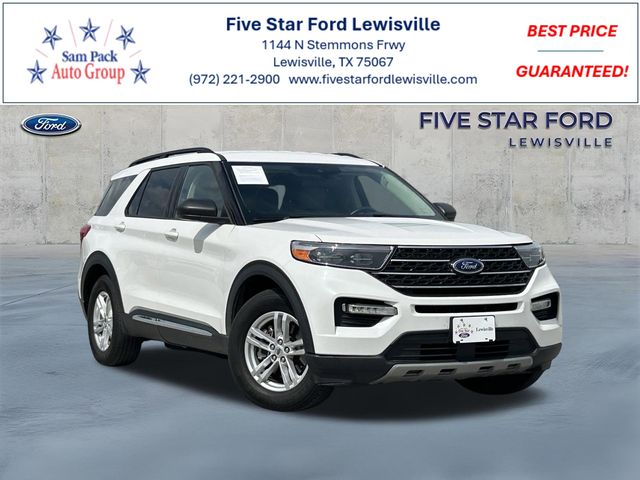 White Metallic 2022 Ford Explorer XLT RWD SUV / Crossover Rear-Wheel Drive Automatic