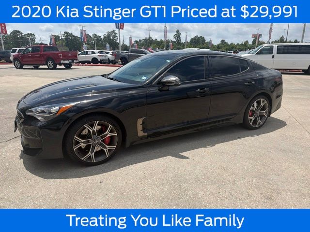 Aurora Black 2020 Kia Stinger GT1 RWD Sedan Rear-Wheel Drive 8-Speed Automatic