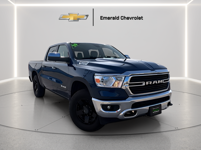 Patriot Blue Pearlcoat 2019 RAM 1500 Big Horn Crew Cab 4WD Pickup Truck Four-Wheel Drive 8-Speed Automatic