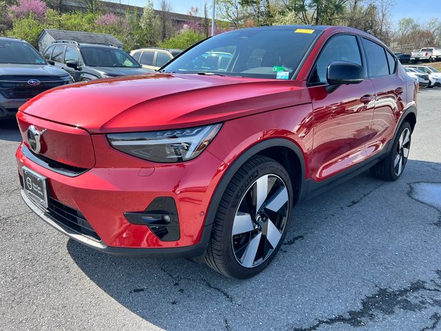 Fusion Red Metallic 2023 Volvo C40 Recharge Twin Ultimate eAWD SUV / Crossover All-Wheel Drive 1-Speed Automatic