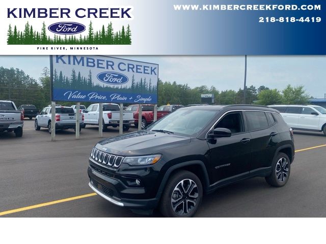 Diamond Black Crystal Pearlcoat 2024 Jeep Compass SUV / Crossover Four-Wheel Drive 8-Speed Automatic