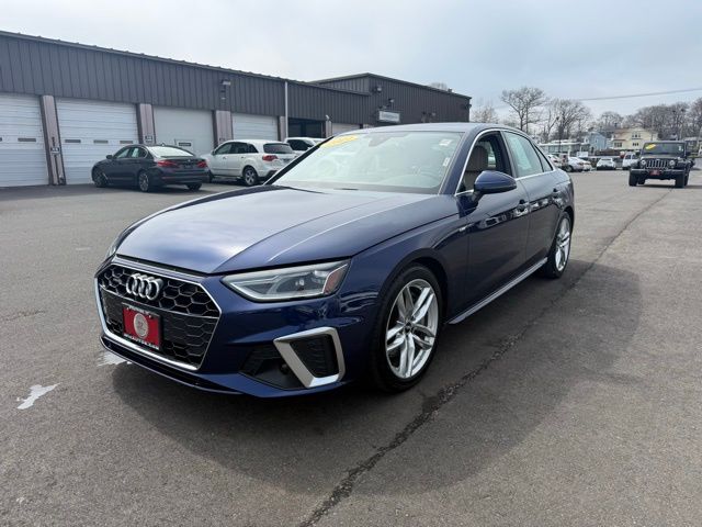 Navarra Blue Metallic 2021 Audi A4 quattro Premium S Line 45 TFSI AWD Sedan All-Wheel Drive 7-Speed Automatic