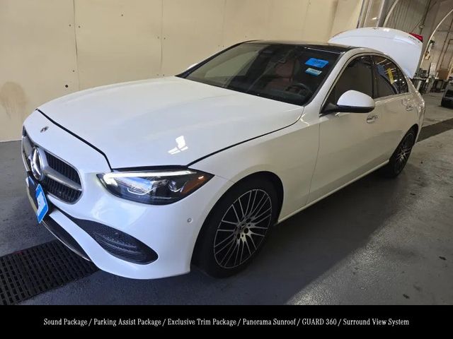 Polar White 2023 Mercedes-Benz C-Class Sedan All-Wheel Drive 9-Speed Automatic