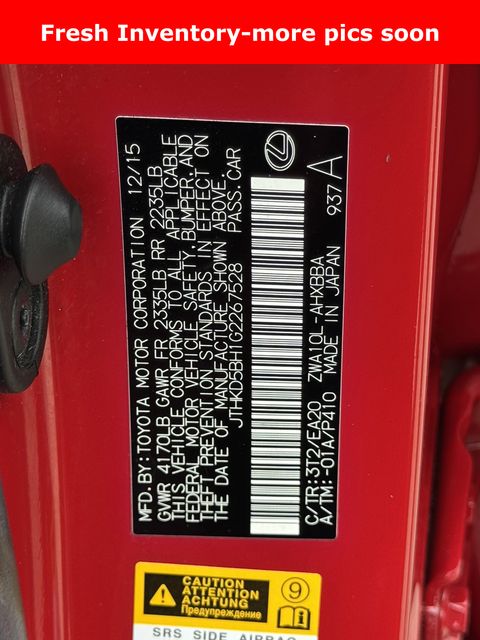 2016 Lexus CT 200h Red at Bravo Nissan