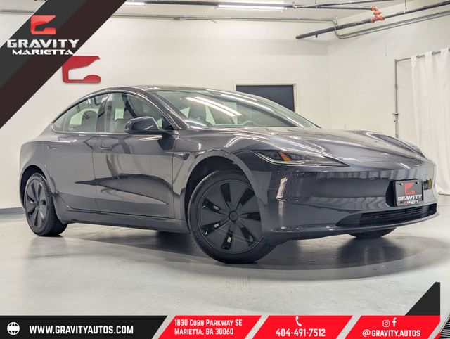 Black 2025 Tesla Model 3 Long Range RWD Sedan Rear-Wheel Drive 1-Speed Automatic