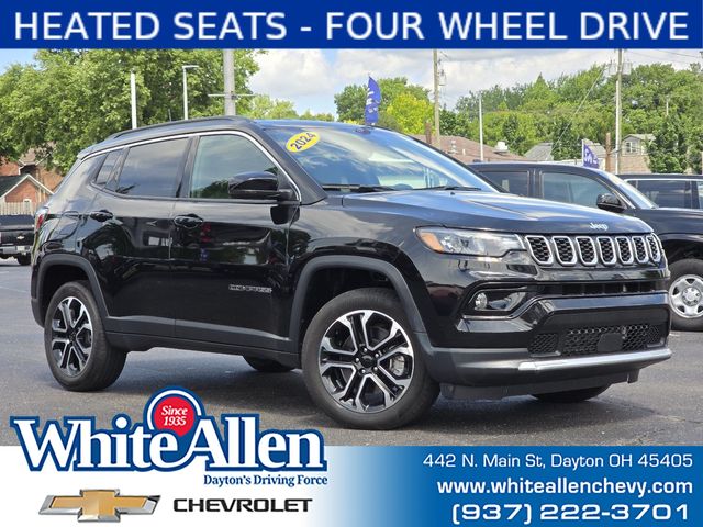 Diamond Black Crystal Pearlcoat 2024 Jeep Compass SUV / Crossover Four-Wheel Drive 8-Speed Automatic
