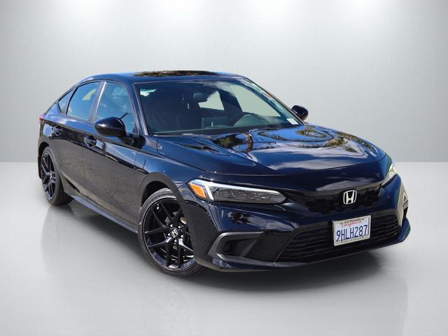 Crystal Black Pearl 2023 Honda Civic Hatchback Sport FWD Hatchback Front-Wheel Drive Continuously Variable Transmission