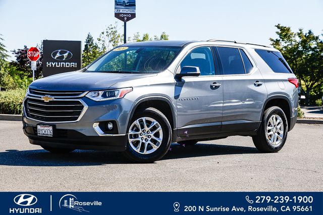 Gray (Satin Steel Metallic) 2021 Chevrolet Traverse LT Cloth FWD SUV / Crossover Front-Wheel Drive 9-Speed Automatic