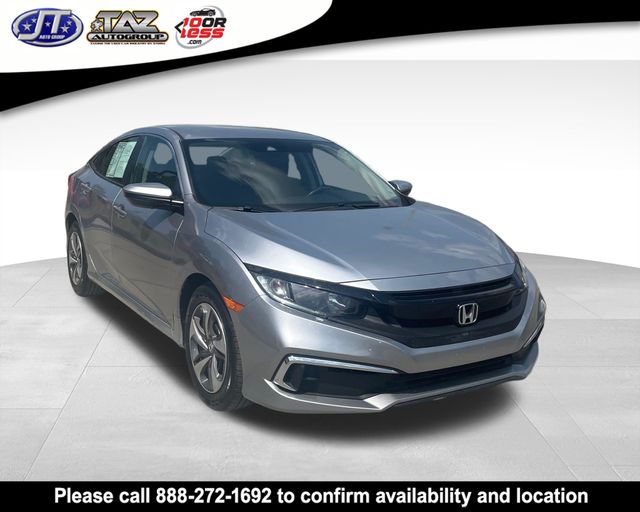 Silver 2020 Honda Civic LX Sedan FWD Sedan Front-Wheel Drive Continuously Variable Transmission