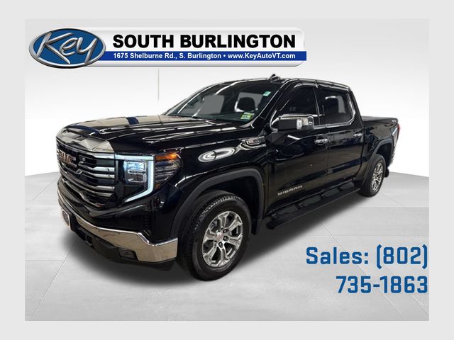 Onyx Black 2023 GMC Sierra 1500 SLT Crew Cab 4WD Pickup Truck Four-Wheel Drive Automatic