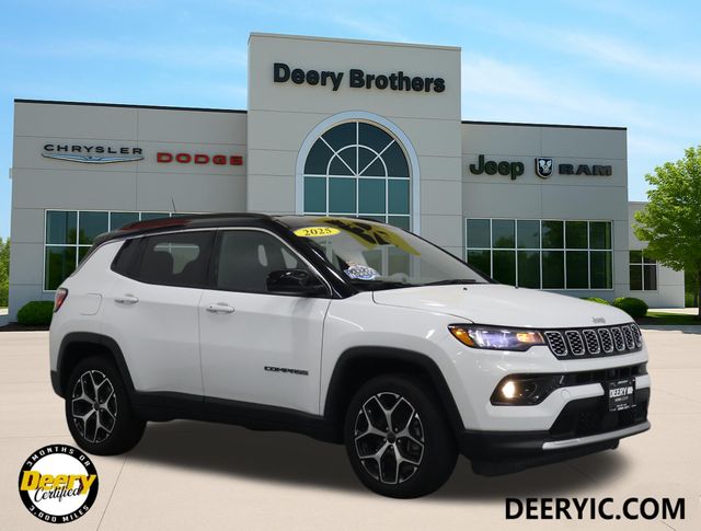 Bright White Clearcoat 2025 Jeep Compass SUV / Crossover Four-Wheel Drive 8-Speed Automatic