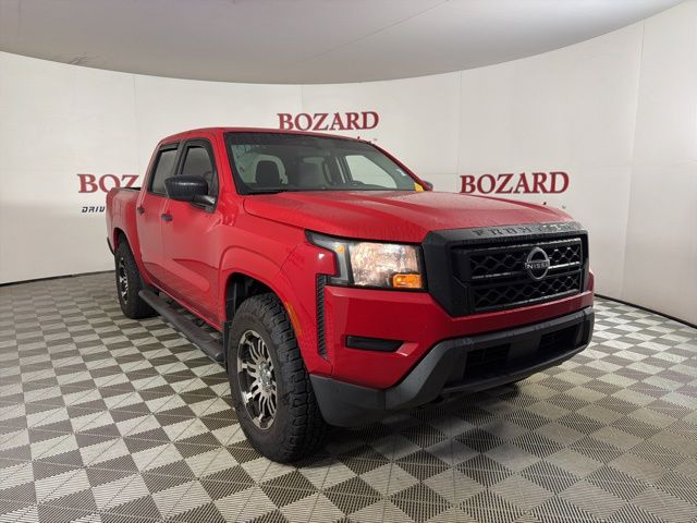 Red Alert 2022 Nissan Frontier S Crew Cab 4WD Pickup Truck Four-Wheel Drive 9-Speed Automatic