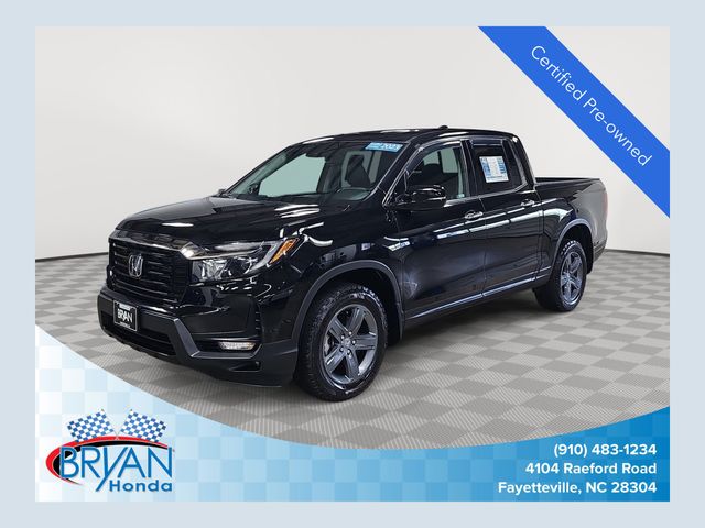 Crystal Black Pearl 2023 Honda Ridgeline Pickup Truck All-Wheel Drive 9-Speed Automatic