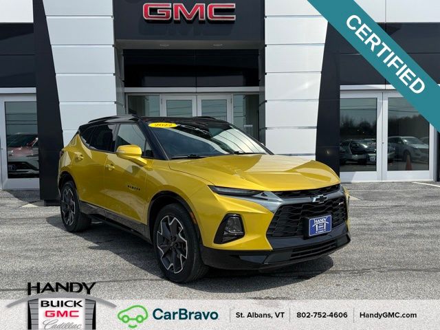 Nitro Yellow Metallic 2022 Chevrolet Blazer SUV / Crossover All-Wheel Drive 9-Speed Automatic Overdrive