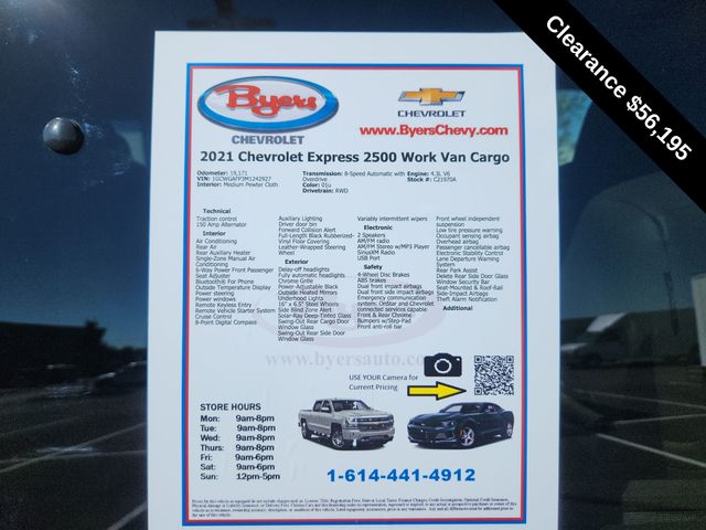 Used 2021 Chevrolet Express 2500 For Sale in Grove City, OH