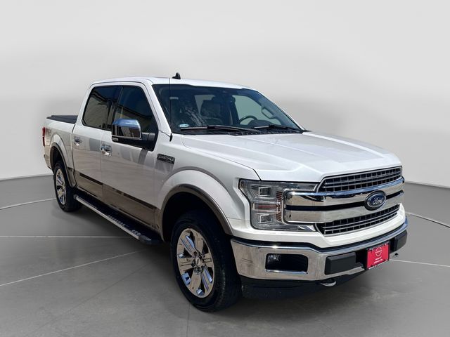 White Platinum Clearcoat Metallic 2019 Ford F-150 Lariat SuperCrew 4WD Pickup Truck Four-Wheel Drive Automatic