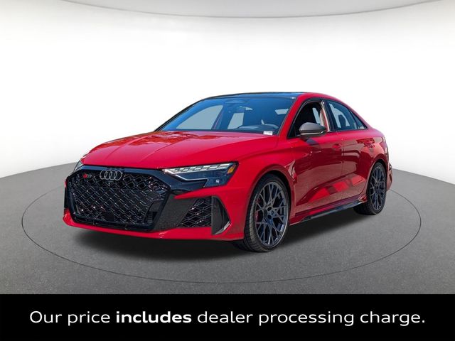 Progressive Red Metallic 2026 Audi RS 3 Sedan All-Wheel Drive 7-Speed Automatic