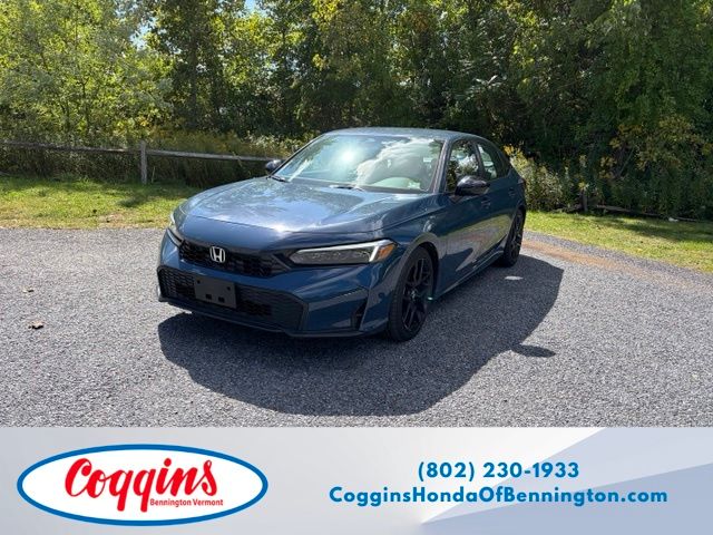 Blue Lagoon Pearl 2025 Honda Civic Sedan Front-Wheel Drive Continuously Variable Transmission