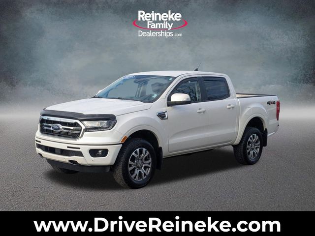 White Platinum 2019 Ford Ranger Lariat SuperCrew 4WD Pickup Truck Four-Wheel Drive Automatic