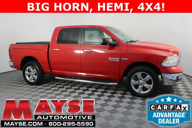 Flame Red Clearcoat 2017 RAM 1500 Big Horn Crew Cab 4WD Pickup Truck Four-Wheel Drive 8-Speed Automatic