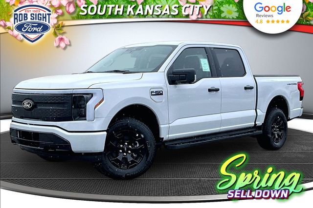 Space White Metallic 2025 Ford F-150 Lightning XLT SuperCrew AWD Pickup Truck All-Wheel Drive Automatic