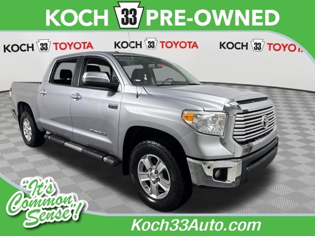 Silver Sky Metallic 2017 Toyota Tundra Limited CrewMax 5.7L 4WD Pickup Truck Four-Wheel Drive 6-Speed Automatic Overdrive