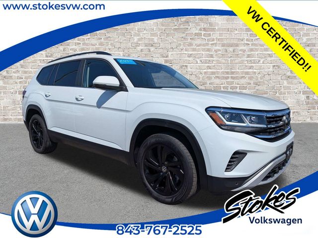 2023 Volkswagen Atlas 3.6L V6 SE w/Technology White at Stokes Volkswagen