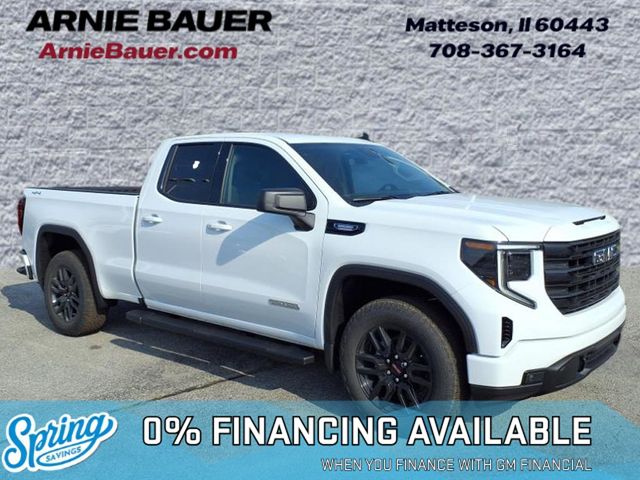 Summit White 2026 GMC Sierra 1500 Elevation Double Cab 4WD Pickup Truck Four-Wheel Drive Automatic