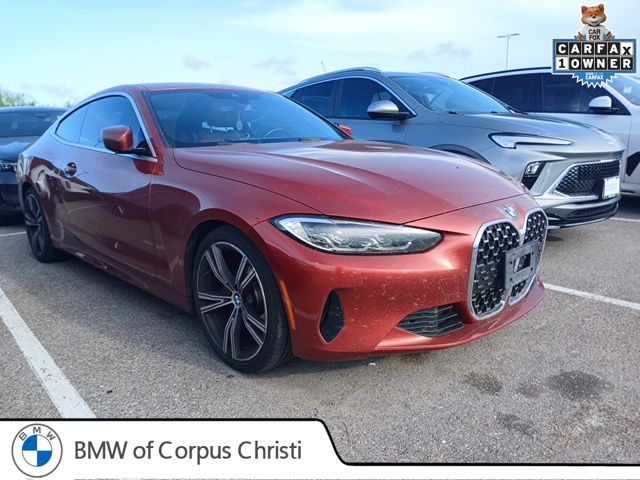 Sunset Orange Metallic 2024 BMW 4 Series Coupe Rear-Wheel Drive 8-Speed Automatic