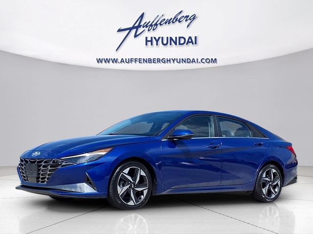 Intense Blue 2021 Hyundai Elantra Limited FWD Sedan Front-Wheel Drive Continuously Variable Transmission