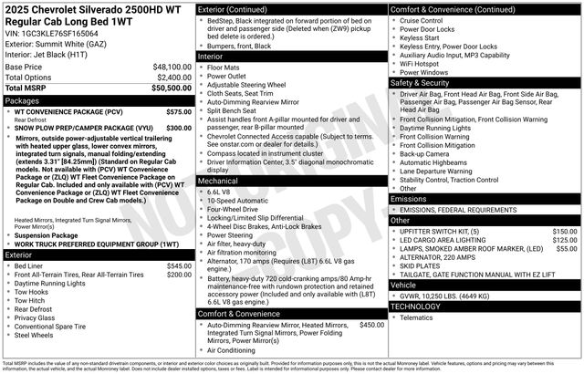 2025 Chevrolet Silverado 2500HD Work Truck photo