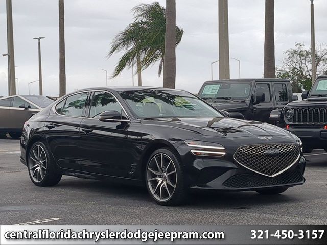 Black 2023 Genesis G70 2.0T RWD Sedan Rear-Wheel Drive 8-Speed Automatic