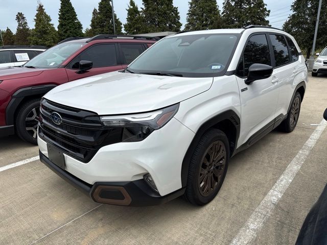 Crystal White Pearl 2025 Subaru Forester Hybrid SUV / Crossover All-Wheel Drive Continuously Variable Transmission
