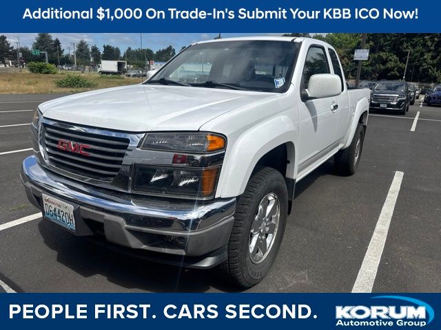 Summit White 2012 GMC Canyon SLE2 Ext. Cab 4WD Pickup Truck Four-Wheel Drive 4-Speed Automatic Overdrive