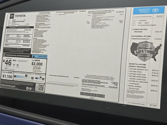 New 2026 Toyota Camry Sedan