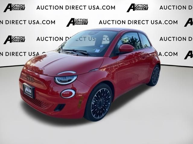 Red by (Red) 2024 FIAT 500e Hatchback 1-Speed Automatic