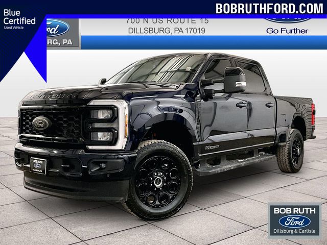 Blue Metallic 2025 Ford F-250 Super Duty Lariat Crew Cab 4WD Pickup Truck Four-Wheel Drive Automatic