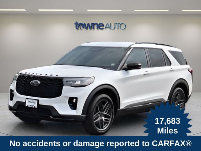 White Metallic 2025 Ford Explorer SUV / Crossover All-Wheel Drive Automatic