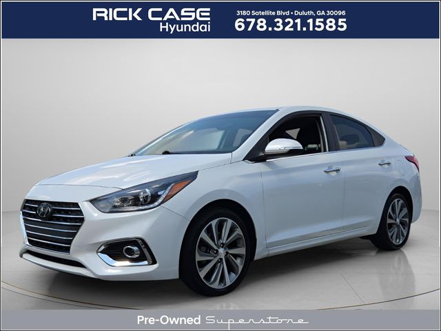 Frost White Pearl 2022 Hyundai Accent Sedan Front-Wheel Drive Continuously Variable Transmission