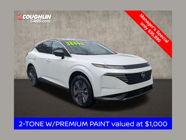 Everest White Pearl/Black 2025 Nissan Murano SUV / Crossover All-Wheel Drive 9-Speed Automatic