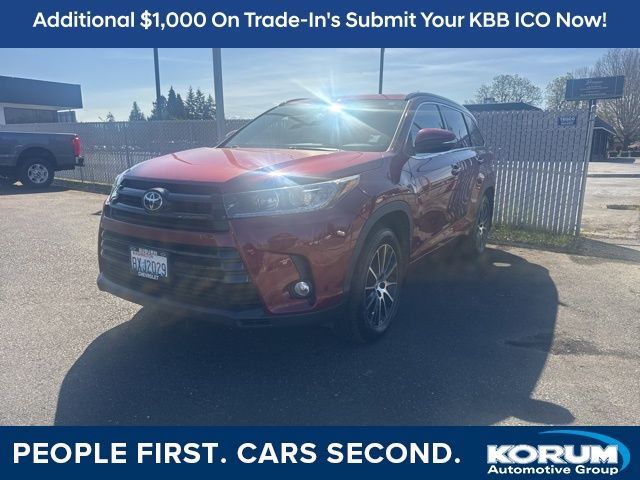 Salsa Red Pearl 2018 Toyota Highlander SE AWD SUV / Crossover All-Wheel Drive 8-Speed Automatic