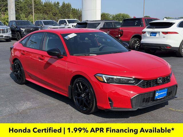 Rallye Red 2026 Honda Civic Sedan Front-Wheel Drive Continuously Variable Transmission