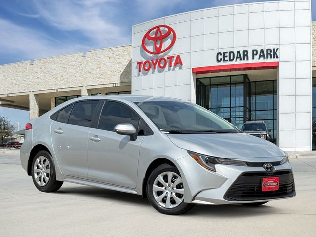 Classic Silver 2026 Toyota Corolla LE FWD Sedan Front-Wheel Drive Continuously Variable Transmission