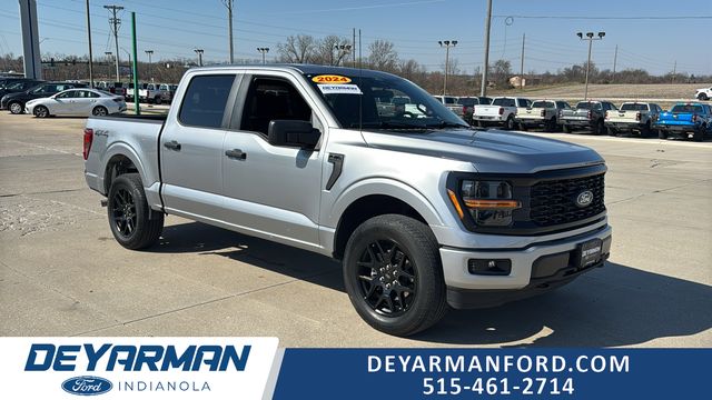 Iconic Silver Metallic 2024 Ford F-150 STX 4dr SuperCrew 4WD Pickup Truck Four-Wheel Drive Automatic