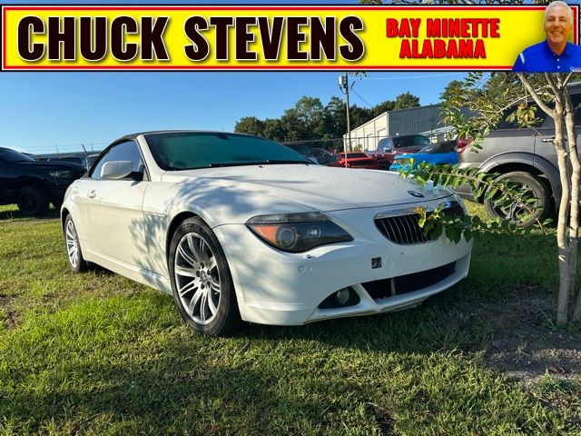 White 2007 BMW 6 Series Convertible Rear-Wheel Drive 6-Speed Automatic