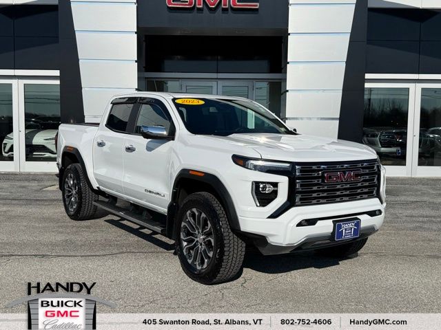 Summit White 2023 GMC Canyon Denali Crew Cab 4WD Pickup Truck Four-Wheel Drive 8-Speed Automatic