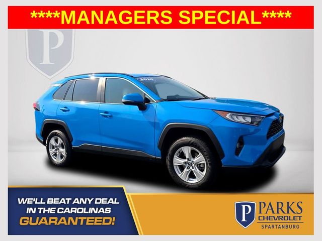 Blue Flame 2020 Toyota RAV4 SUV / Crossover Front-Wheel Drive 8-Speed Automatic