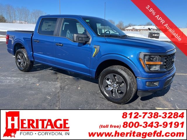 Blue Metallic 2025 Ford F-150 Pickup Truck Four-Wheel Drive Automatic