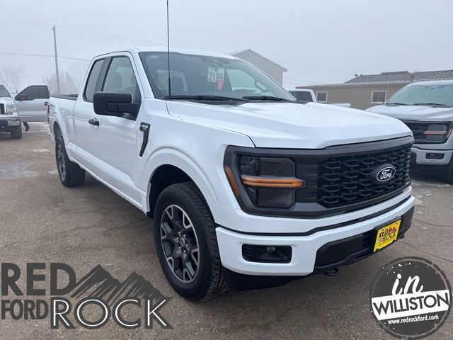 Oxford White 2024 Ford F-150 STX SuperCab LB 4WD Pickup Truck Four-Wheel Drive Automatic